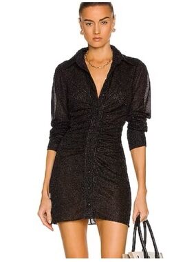 Oseree Lumiere Shirt Dress Black Size Small